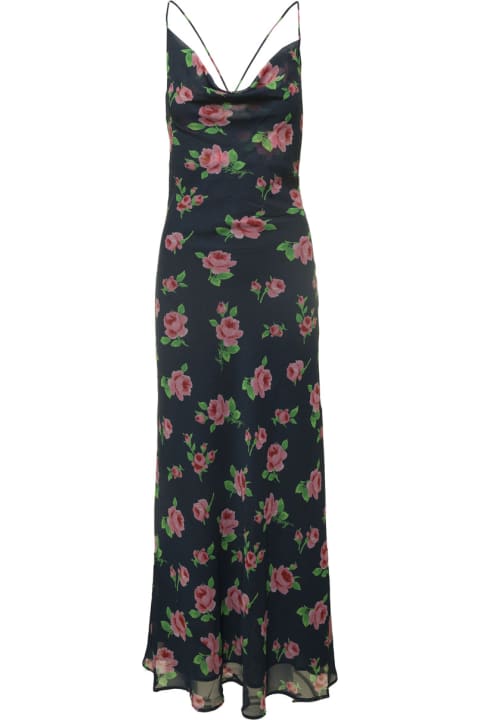 Fashion for Women Rotate by Birger Christensen Maxi Multicolor Dress With All-over Rose Print In Recycled Fabric Woman