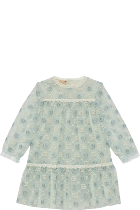 Gucci Kidsのセール Gucci Tulle Dress With Embroidery