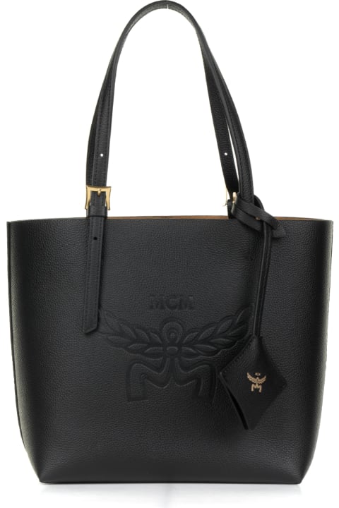 MCM Bags for Women MCM Mini Shopper Himmel With Embossed Logo