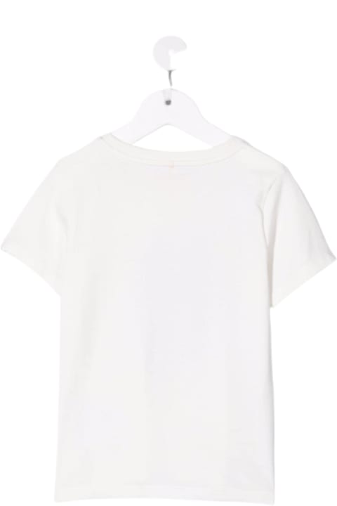 Mini Rodini Kids Boy's White Organic Cotton T-shirt With Vulture Print