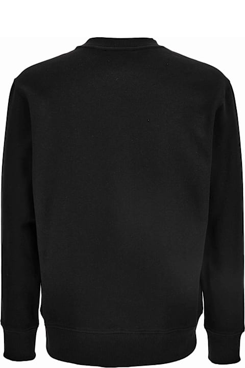 أدوات منزلية Versace Versace Jeans Couture Black Crewneck Sweatshirt With Gold Logo