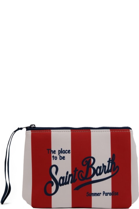 Fashion for Women MC2 Saint Barth Aline Stripes Pop Clutch Bag In Neoprene