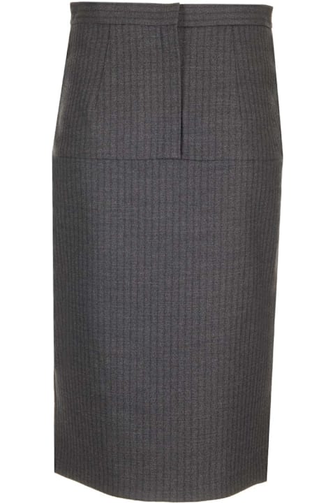 Fendi Skirts for Women Fendi Pinstriped Wool Pencil Skirt