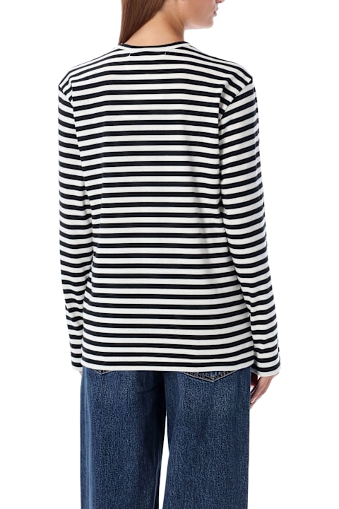 أدوات منزلية Comme des Garçons Play Striped Long-sleeved T-shirt