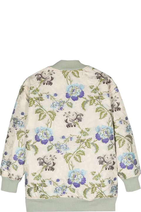 Etro Topwear for Girls Etro Jacquard Bomber Jacket With Flowers