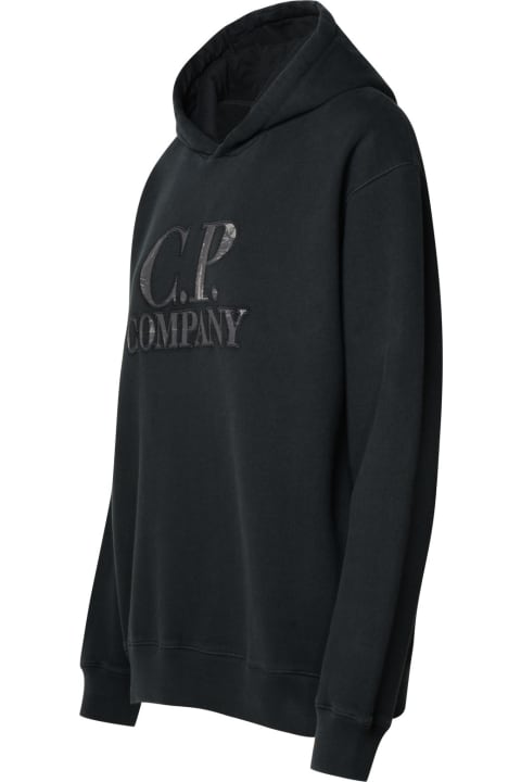 C.P. Company Kids C.P. Company Black Cotton Hoodie