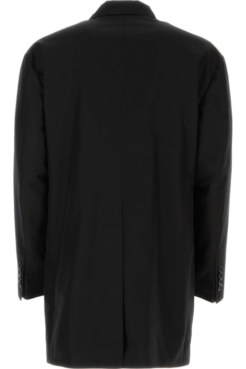 Dolce & Gabbana Clothing for Men Dolce & Gabbana Black Shantung Oversize Blazer