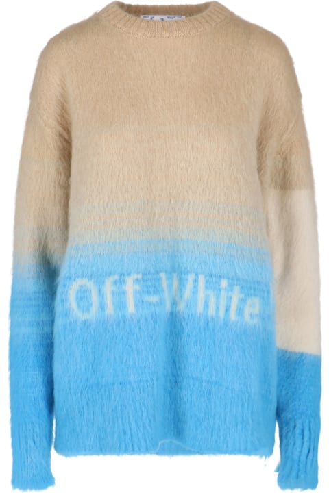 Off-White Sweaters for Women Off-White Multicolor Mohair Blend Sweater