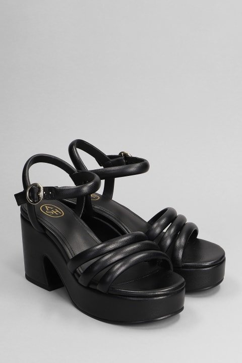Ash Shoes for Women Ash Onyx Sandals In Black Leather
