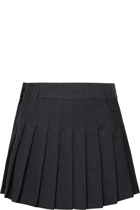 Grey Virgin Wool Skirt