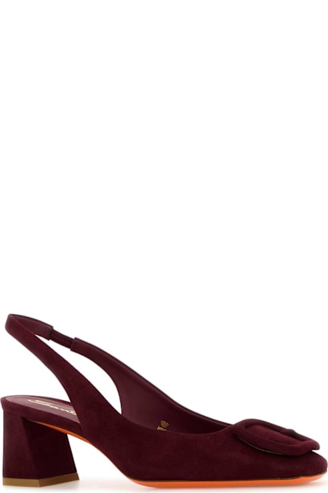 Santoni Shoes for Women Santoni Burgundy Suede Pumps