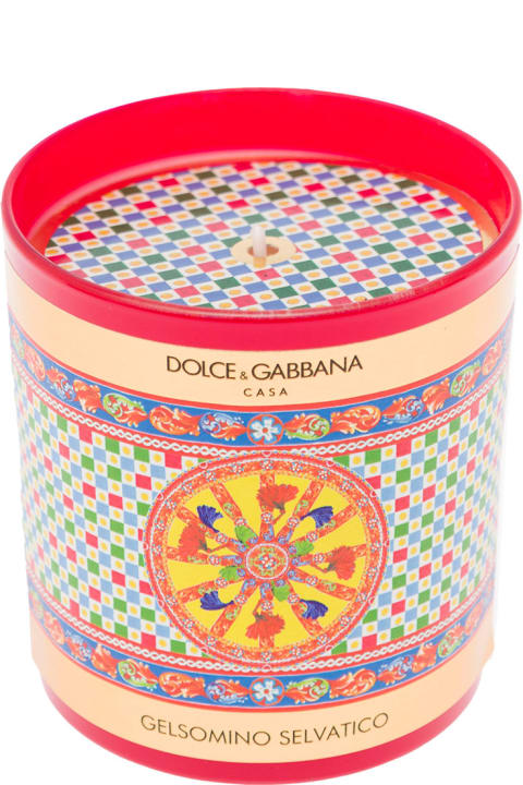 Home Décor Dolce & Gabbana Wild Jasmine Scented Candle With Carretto Print