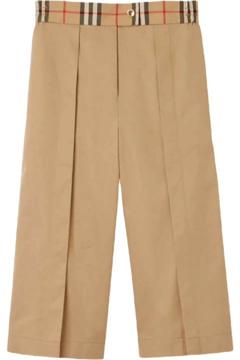 Burberry Bottoms for Girls Burberry Beige Trousers Girl