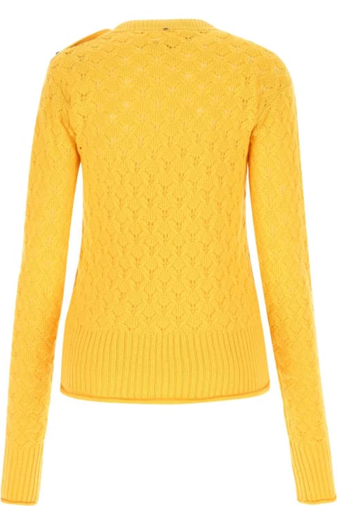SportMax Sweaters for Women SportMax Yellow Wool Blend Theodor Sweater