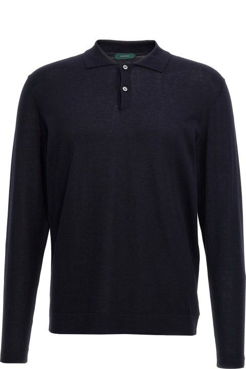 Zanone Clothing for Men Zanone Cotton Silk Polo Shirt
