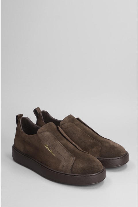 Homeware Santoni Laceless Sneakers In Suede