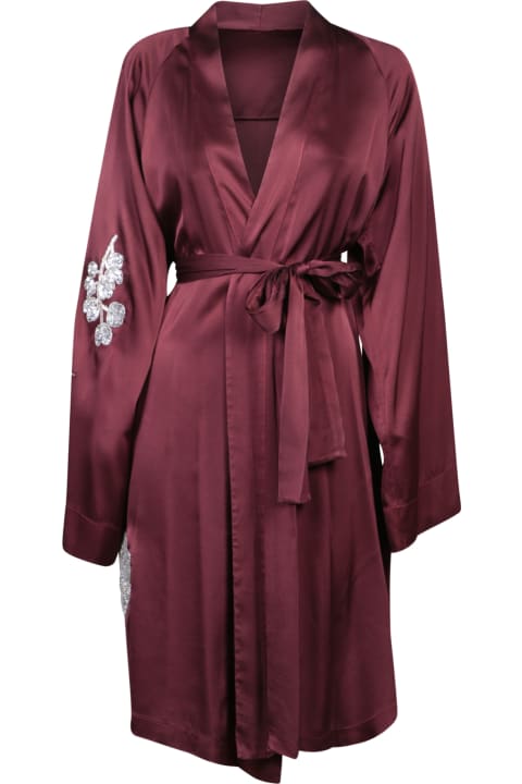 Forte_Forte Coats & Jackets for Women Forte_Forte Embroidery Bordeaux Kimono
