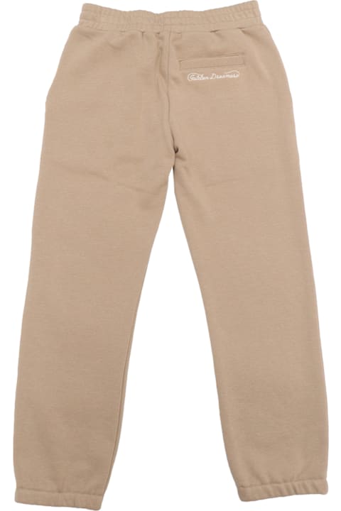 Golden Goose Bottoms for Boys Golden Goose Journey Unisex Jogging Pants Fleece Cotton W Embroidery