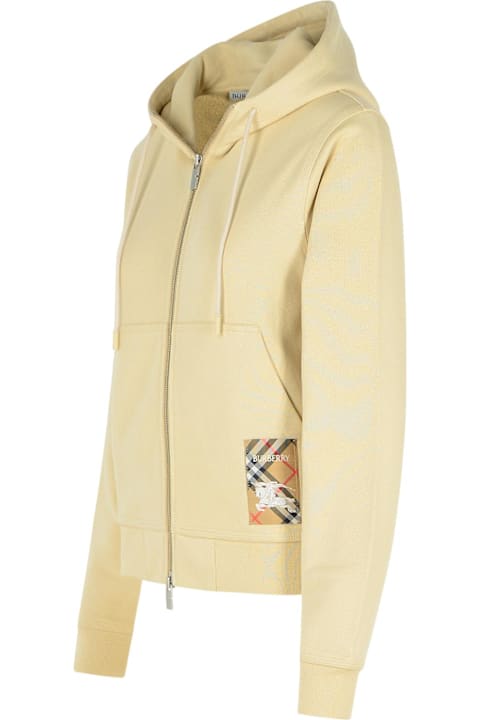 Sweaters for Women Burberry Cream Cotton Sweater