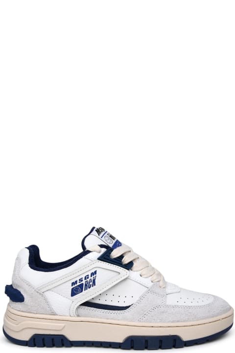 ウィメンズ MSGMのスニーカー MSGM New Rck White Leather Sneakers