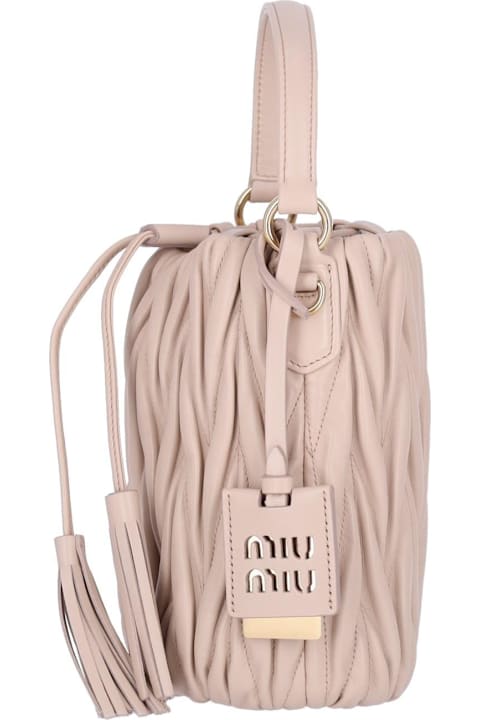 Miu Miu Bags for Women Miu Miu Logo Bucket Bag