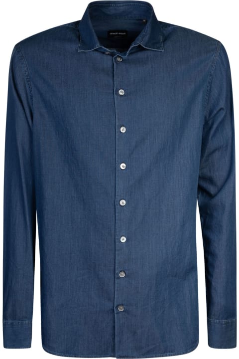 Fashion for Men Giorgio Armani Round Hem Plain Shirt