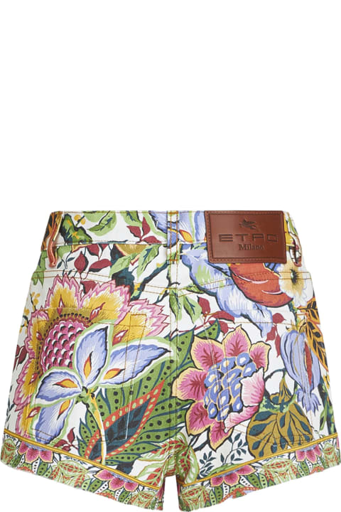 Etro Pants & Shorts for Women Etro Multicolor Bouquet Shorts