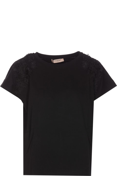 TwinSet Topwear for Women TwinSet T-shirt With Lace Details