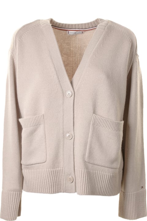 Cardigan With Buttons And Pockets