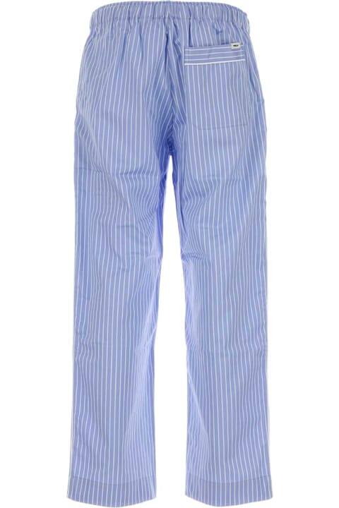 Tekla for Kids Tekla Embroidered Cotton Sateen Pant