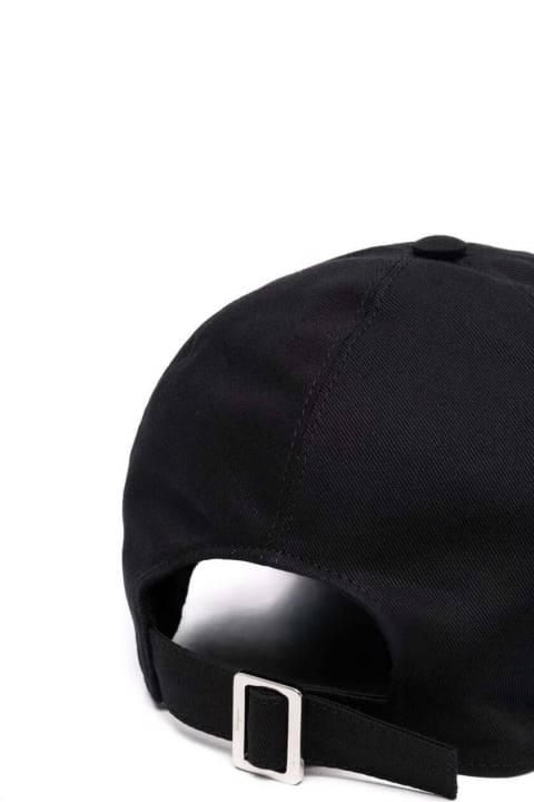 Ferragamo Hats for Men Ferragamo Black Baseball Cap With Gancini Embroidery In Cotton Man