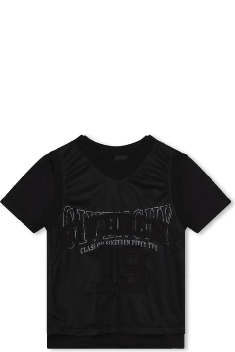 Givenchyのボーイズ Givenchy Black 2-layer T-shirt With Print