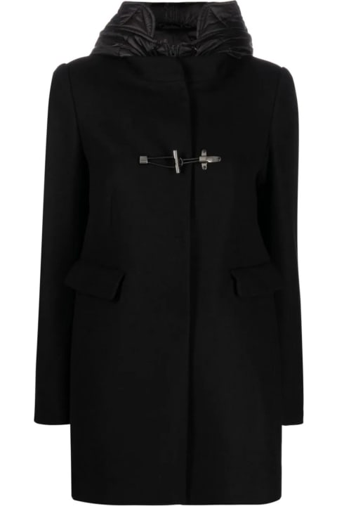 Fay Coats & Jackets for Women Fay Black Virgin Wool Blend Coat