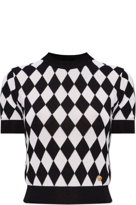 Sweaters for Women Balmain Balmain Top With Geometric Pattern