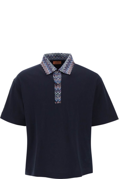 Missoni for Men Missoni Oversized Polo Shirt With Herringbone Details
