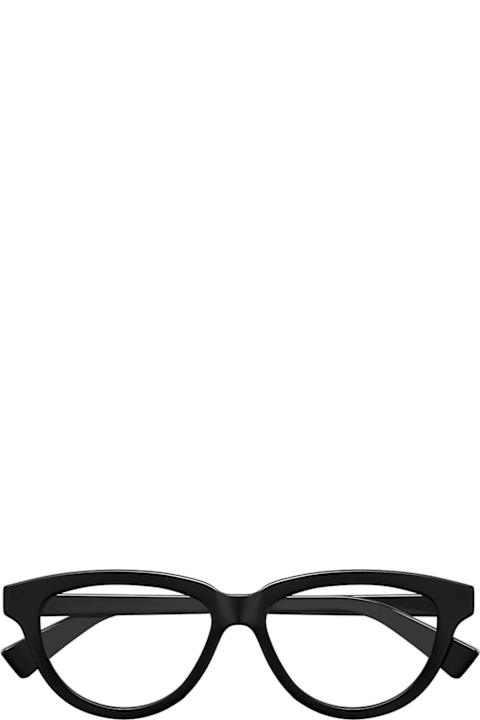 Bottega Veneta Eyewear for Kids Bottega Veneta Eyewear Bottega Veneta Bv1366o Linea Triangle 001 Black Glasses