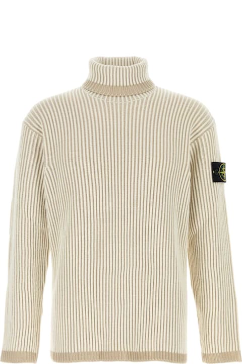 Stone Island for Men Stone Island Two-tone Wool Sweater