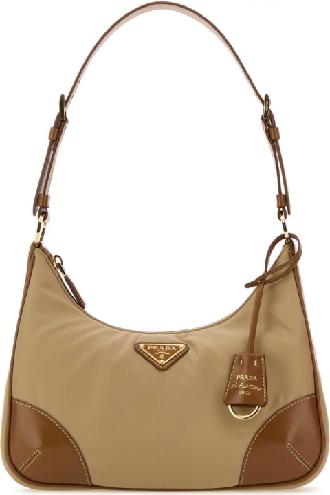 Prada Bags for Women Prada Camel Re-nylon Re-edition 2002 Shoulder Bag