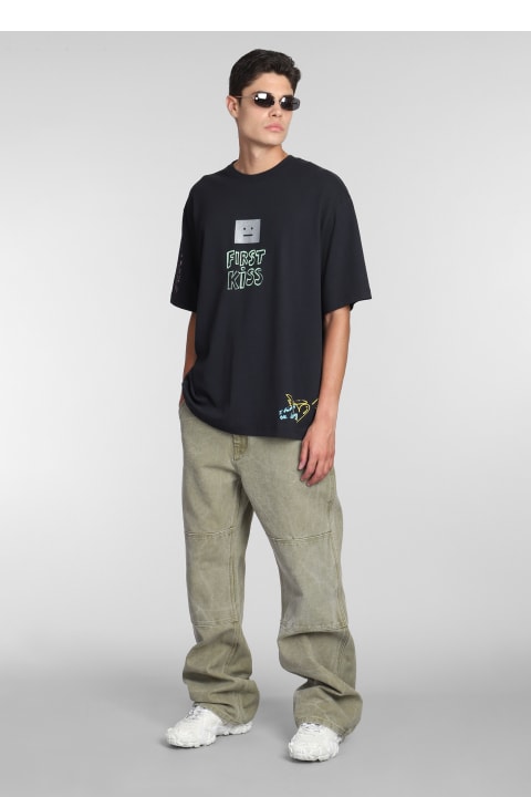 Topwear for Men Acne Studios T-shirt In Black Cotton