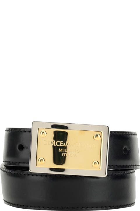 Belts for Women Dolce & Gabbana Leather Belt With Logo