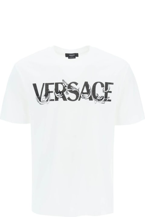 Versace Topwear for Men Versace Writing Print T-shirt