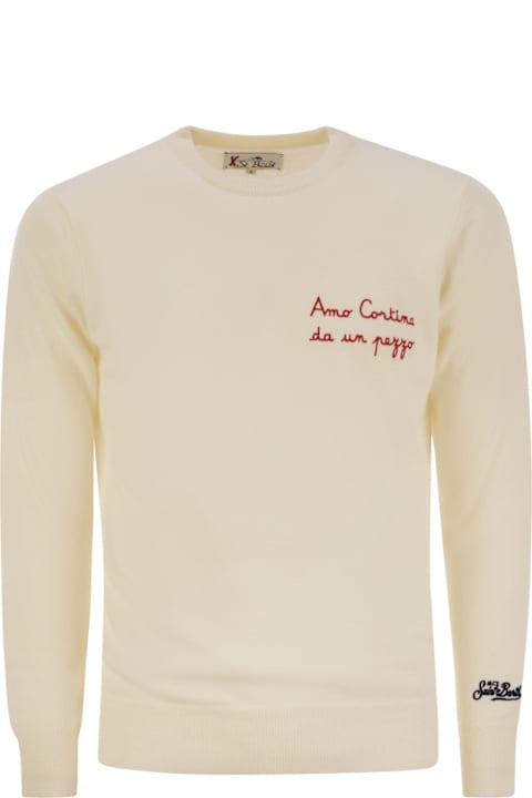 MC2 Saint Barth for Men MC2 Saint Barth Amo Cortina Da Un Pezzo Sweater In Wool And Cashmere Blend