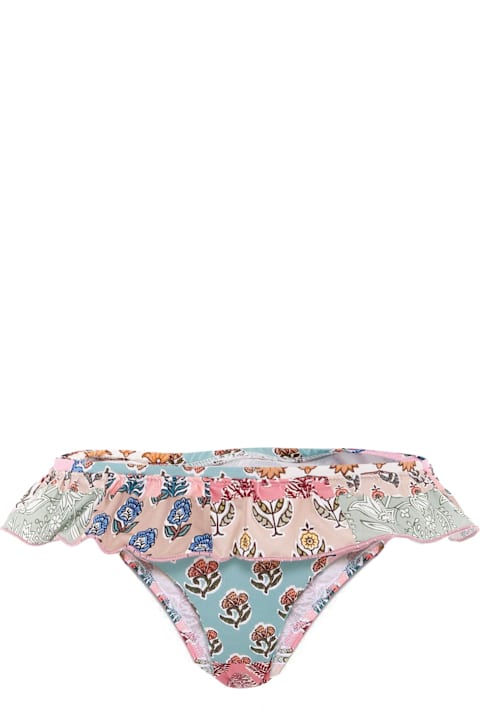 Homeware MC2 Saint Barth Multicolor Swim Briefs For Girl With Floarl Print