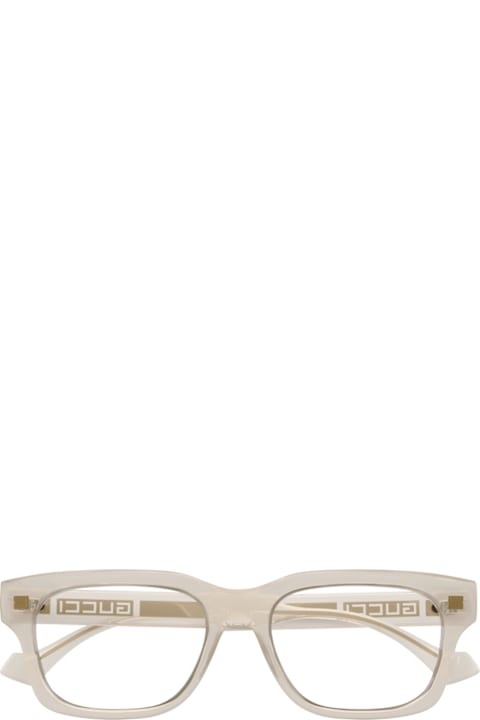 Gucci Eyewear Eyewear for Men Gucci Eyewear Gucci Gg1731o Linea Lettering 004 Sage Green Trasparent Glasses