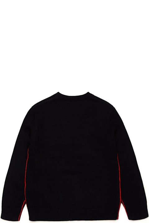 Diesel for Kids Diesel Oval-d Logo Embroidered Knit Jumper