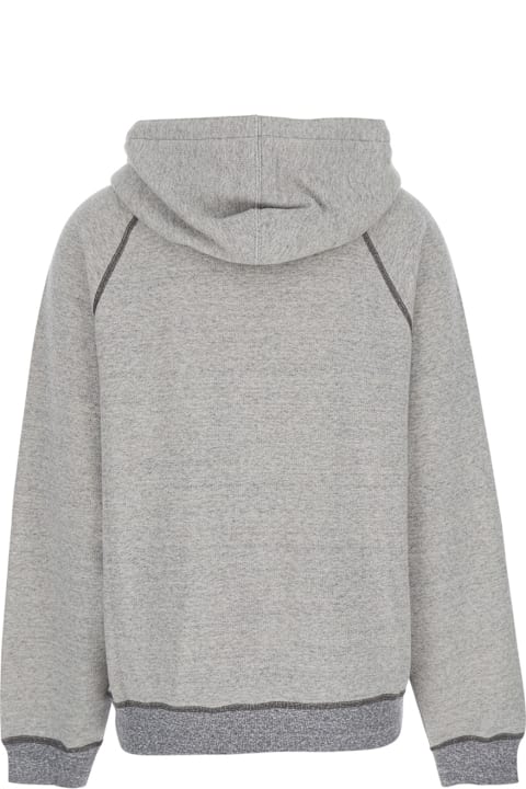 Chloé for Men Chloé Grey Sweatshirt With Front Logo Lettering In Cotton Blend Woman