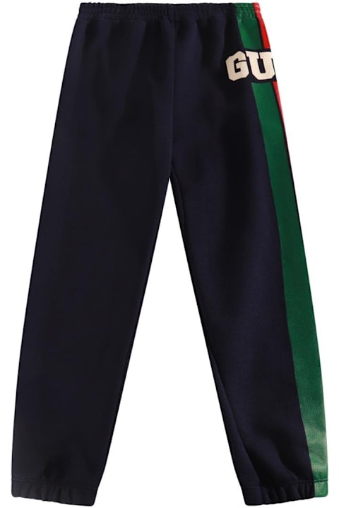 Gucci Bottoms for Boys Gucci Logo Printed Straight Leg Track Pants