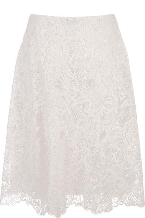 Fashion for Women Ermanno Scervino Short A-line Skirt In White Lace