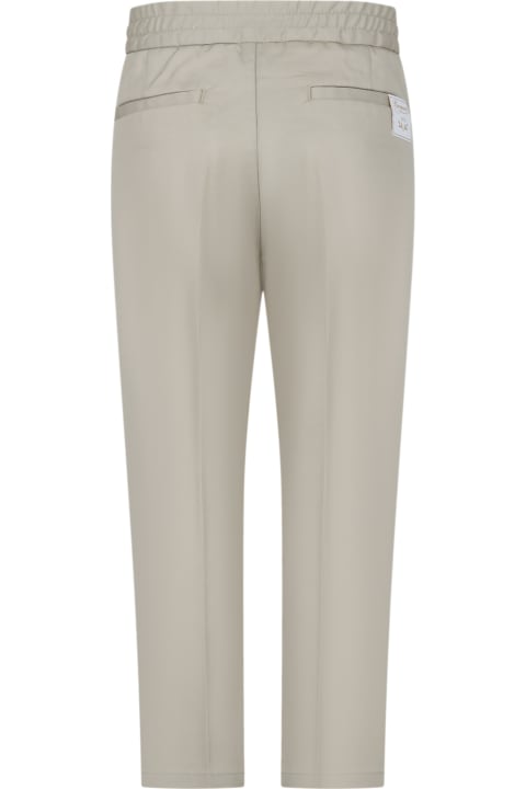 Bonpoint Bottoms for Boys Bonpoint Beige Trousers For Boy With Logo