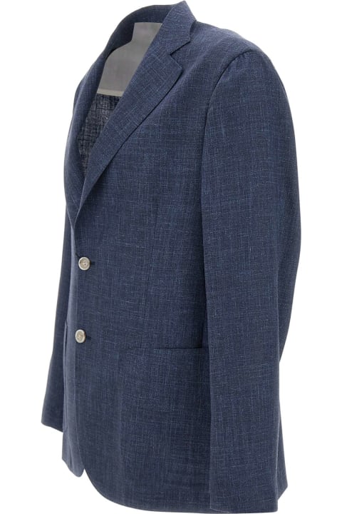 Barba Napoli Coats & Jackets for Men Barba Napoli Wool, Silk And Linen Blazer